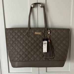 BCBG Quilted Tote Bag - Gray